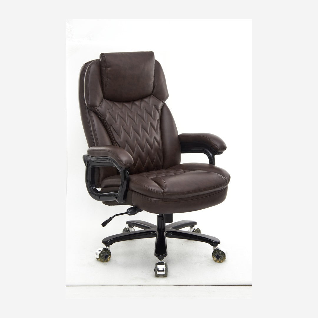 SEATZONE HD-11 Extra-Wide Quilted Big & Tall Executive Chair, Brown