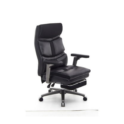 SEATZONE HD-01 Heavy-Duty Executive Recliner with Footrest, Black PU