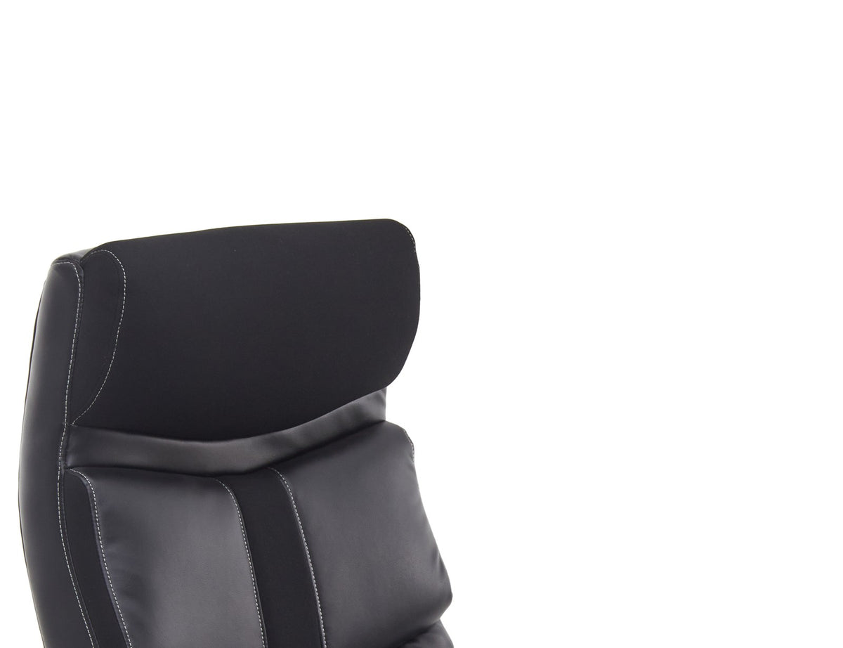 SEATZONE HD-01 Heavy-Duty Executive Recliner with Footrest, Black PU