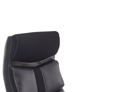 SEATZONE HD-01 Heavy-Duty Executive Recliner with Footrest, Black PU