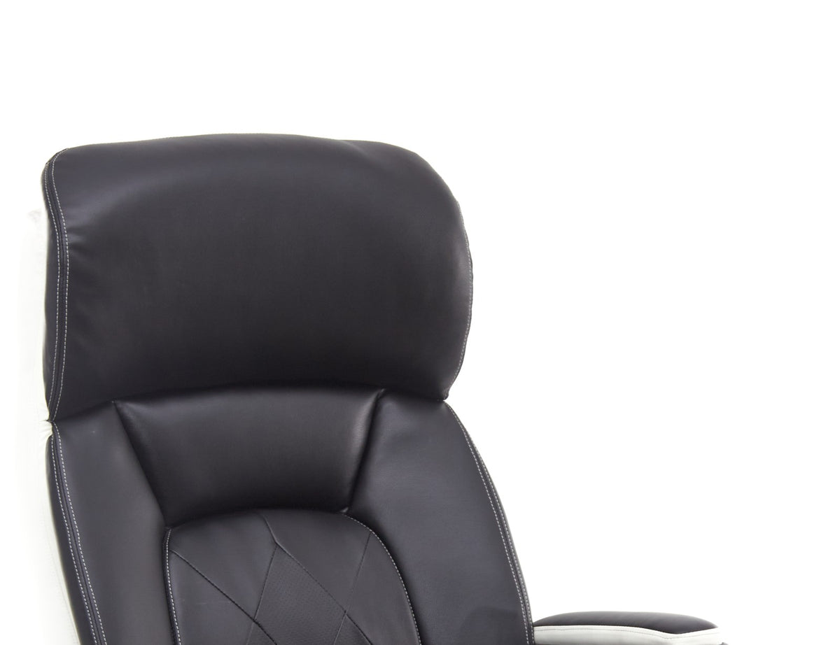 SEATZONE HD-05 Big & Tall Executive Chair, Black & White Two-Tone