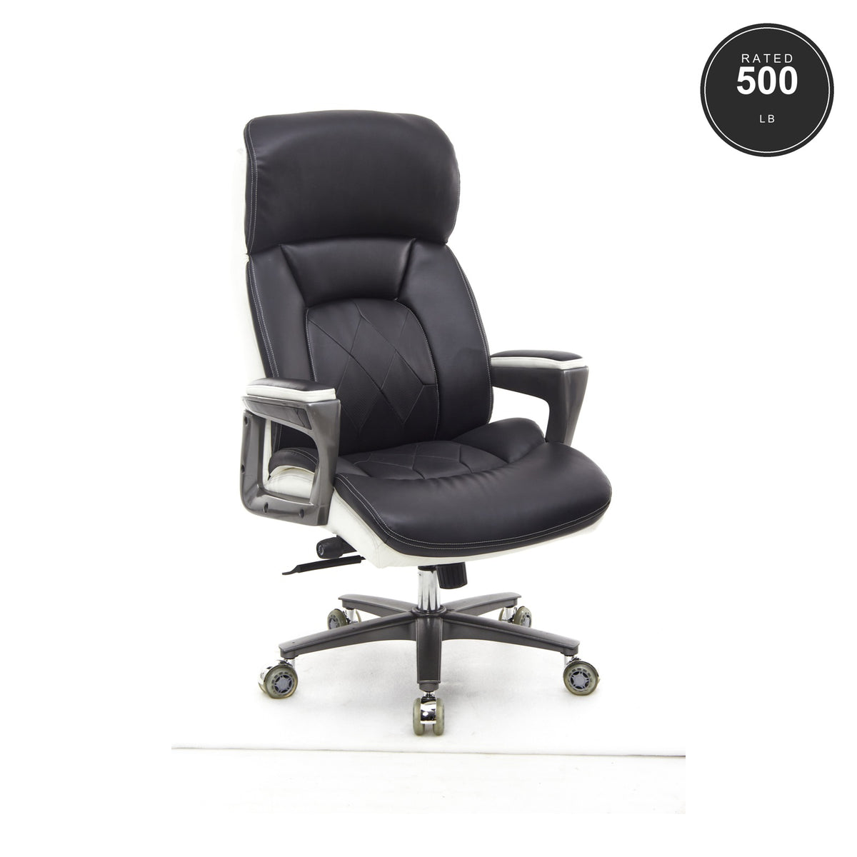 SEATZONE HD-05 Big & Tall Executive Chair, Black & White Two-Tone