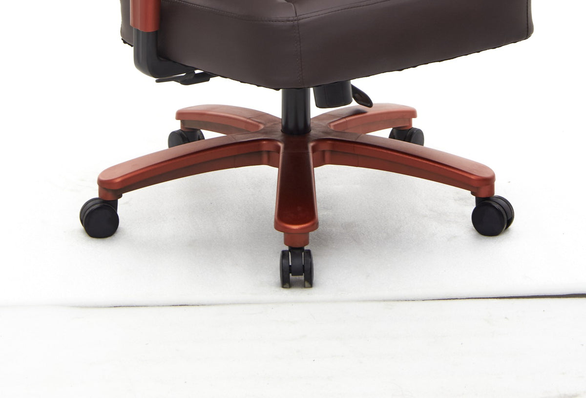 SEATZONE HD-06 Ergonomic Executive Chair, Brown with Walnut Base