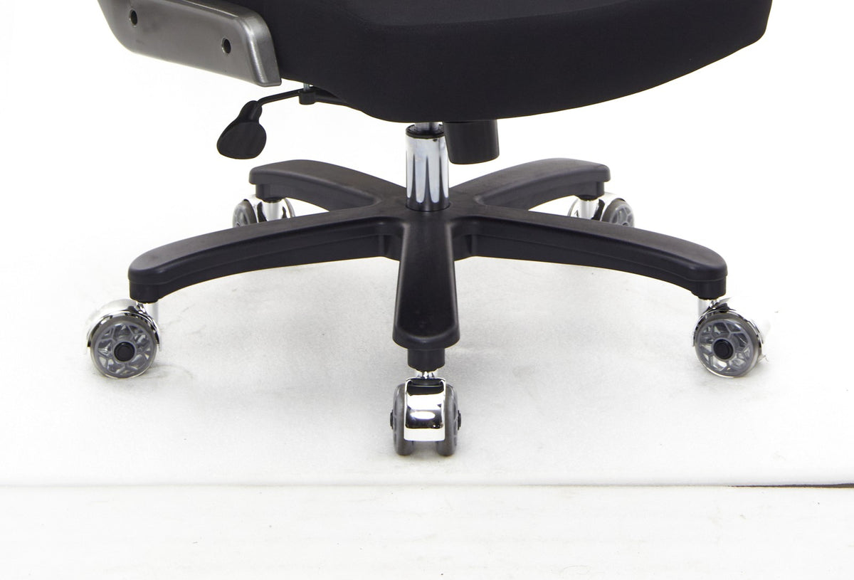 SEATZONE HD-07 High-Back Mesh Ergonomic Chair, Aluminum Base, Black