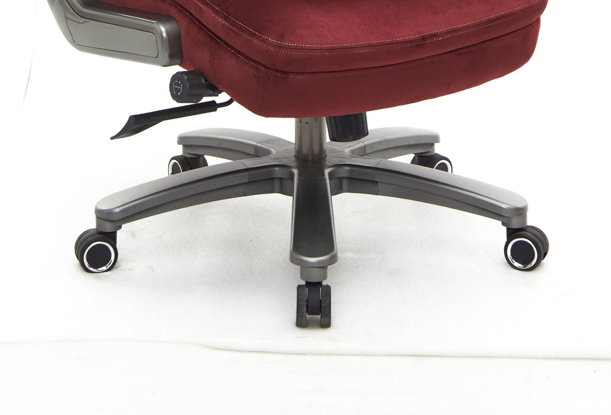 SEATZONE HD-08 High-Back Velvet Executive Chair, Burgundy