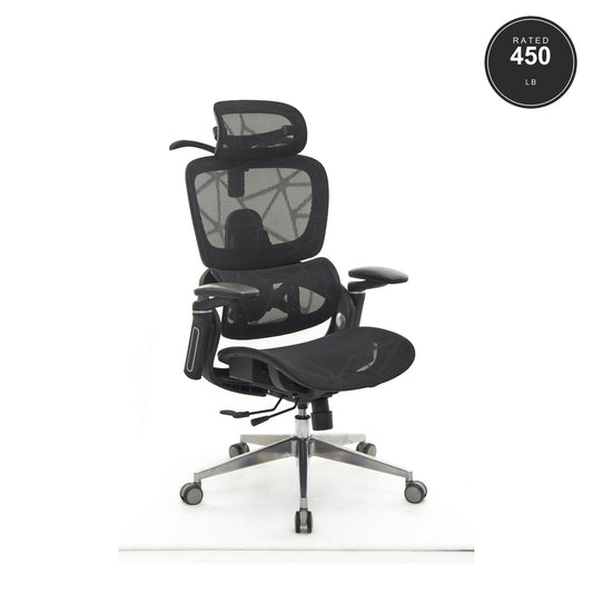 SEATZONE HD-09 Mesh Ergonomic Task Chair with Lumbar Support, Black
