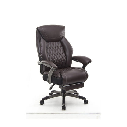 SEATZONE HD-10 Heavy-Duty Executive Recliner with Footrest, Brown