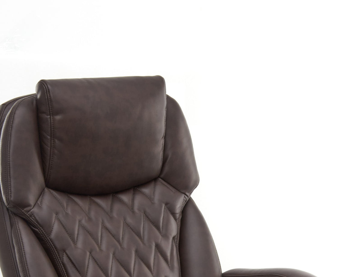 SEATZONE HD-11 Extra-Wide Quilted Big & Tall Executive Chair, Brown