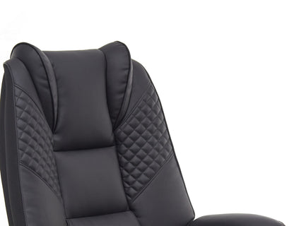 SEATZONE HD-13 Heavy-Duty Executive Recliner with Footrest, Black