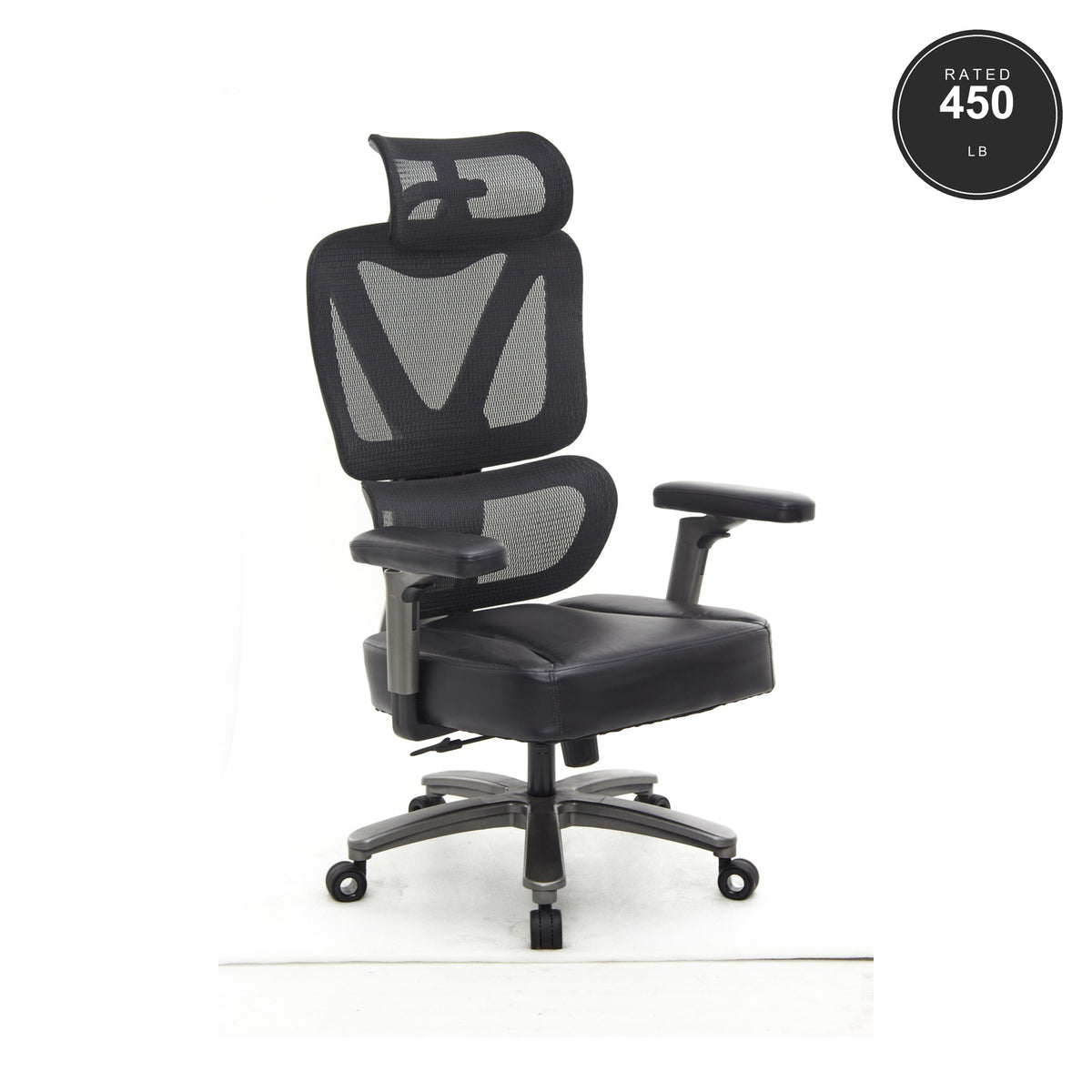 SEATZONE HD-14 Extra-Wide Mesh Big & Tall Chair, Black