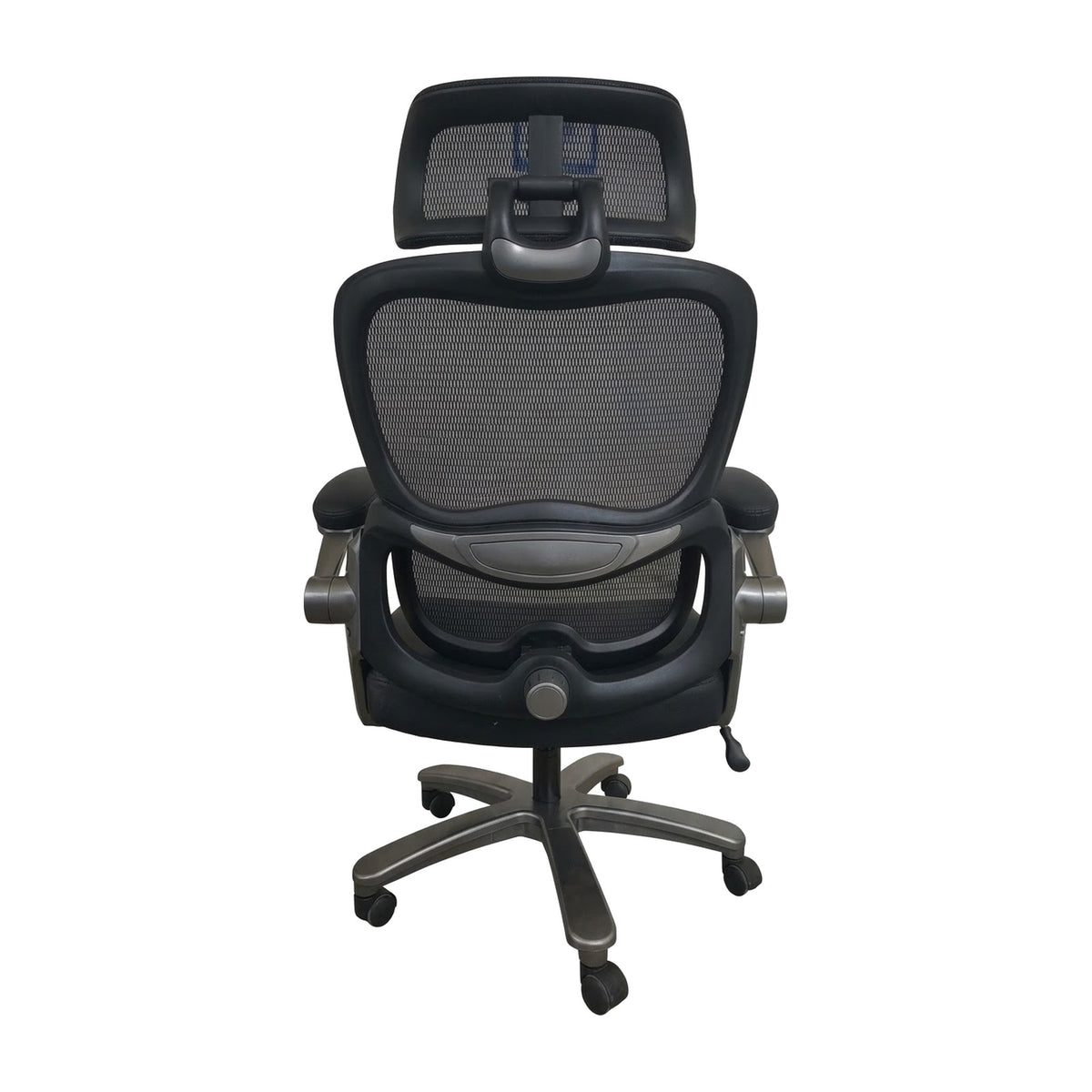 SEATZONE HD-07B High-Back Mesh Ergonomic Chair, Aluminum Base, Black